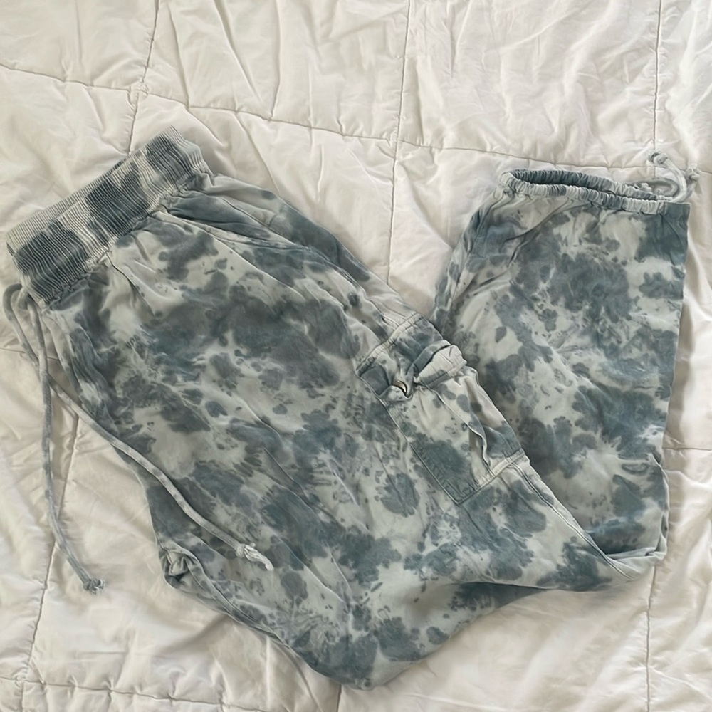 Shop Talulah Cargo Pants - Blue Tie Dye